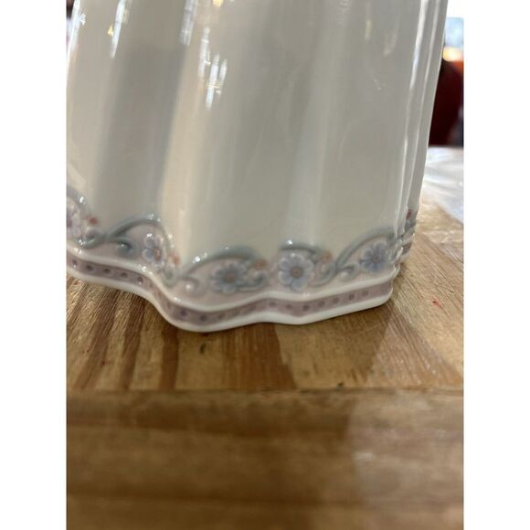 Lladro Rejoice Angel Embossed Skirt White‎ Blue - Picture 6 of 9